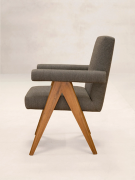 UPHOLSTERED OFFICE CHAIR - Fabric chair with armrests by Phantom Hands - view 3